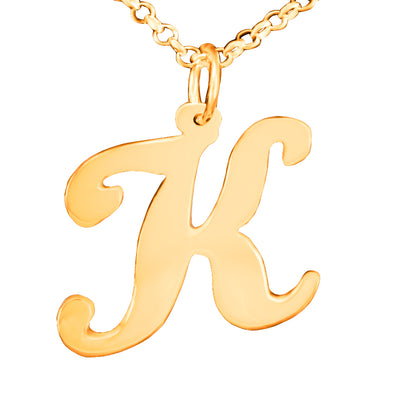 Large Floating Initial Necklace