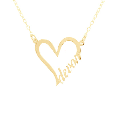 Personalized Name Heart Necklace