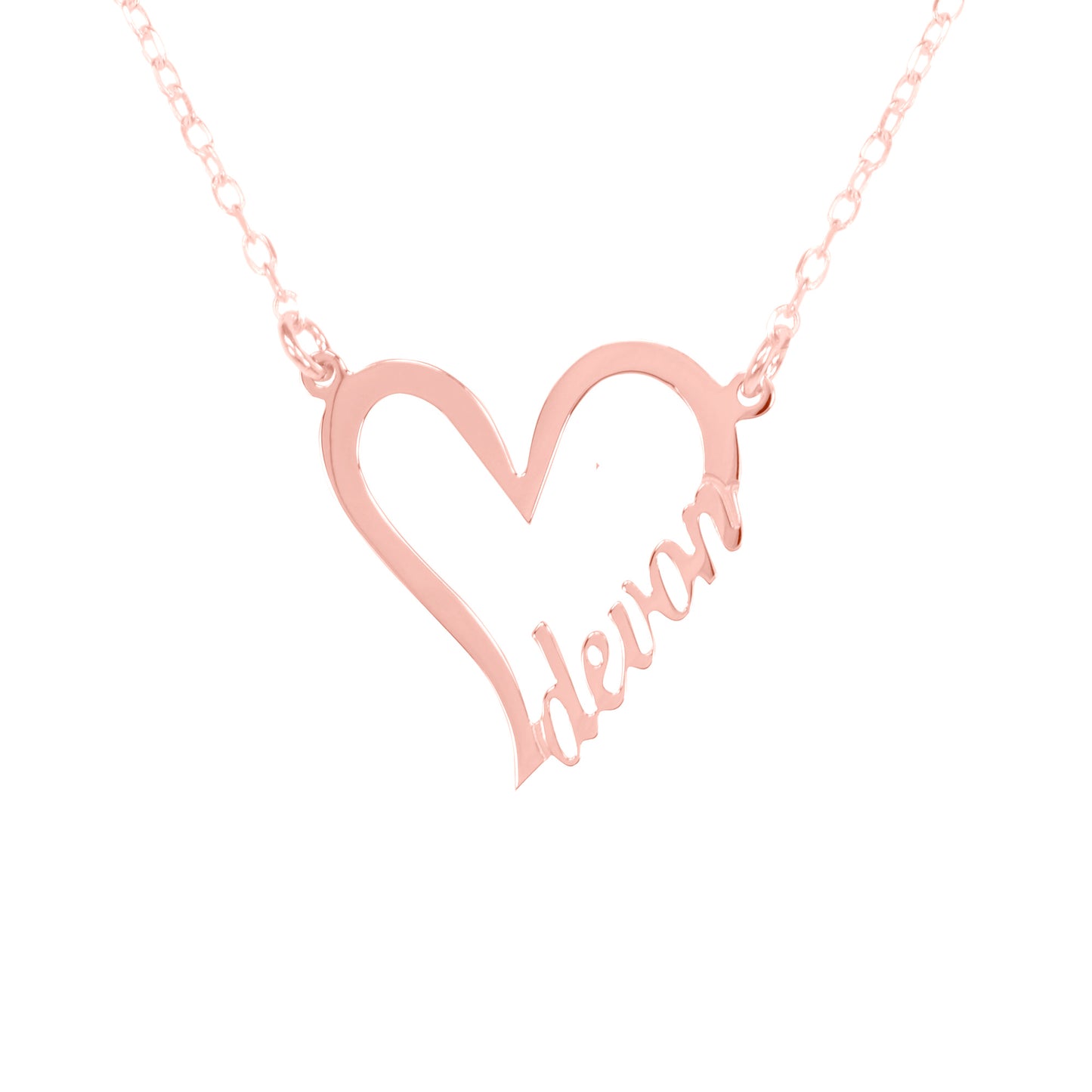 Personalized Name Heart Necklace