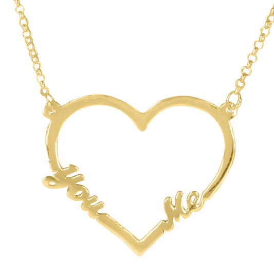 You Love Me Open Heart Necklace