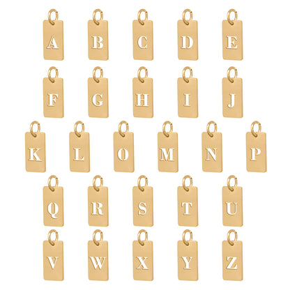 Personalized Cut Out Initial Pendant Tab