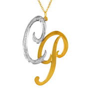 Offset Sparkling Initial Necklace