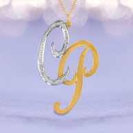 Offset Sparkling Initial Necklace