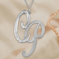 Offset Sparkling Initial Necklace