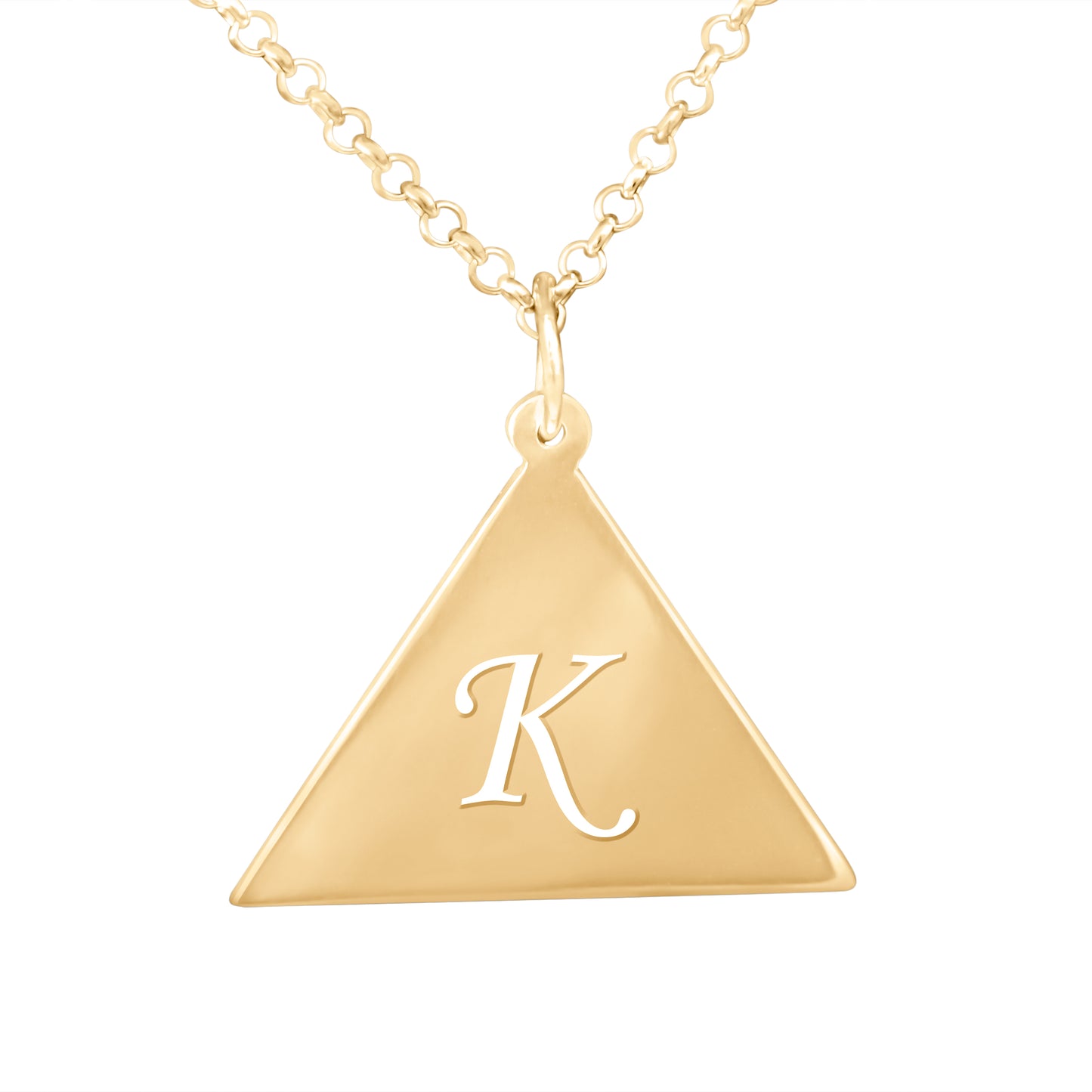 Triangle Shaped Cut Out Initial