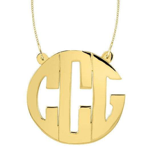 14kt Gold Plated Sterling Silver Monogram Necklace