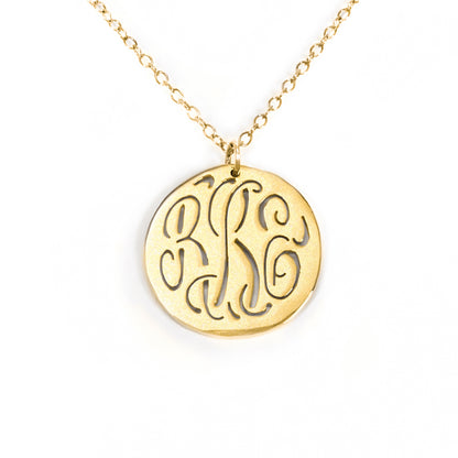 Pierced Monogram Necklace