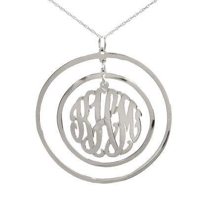 Circular Chandelier Monogram Necklace