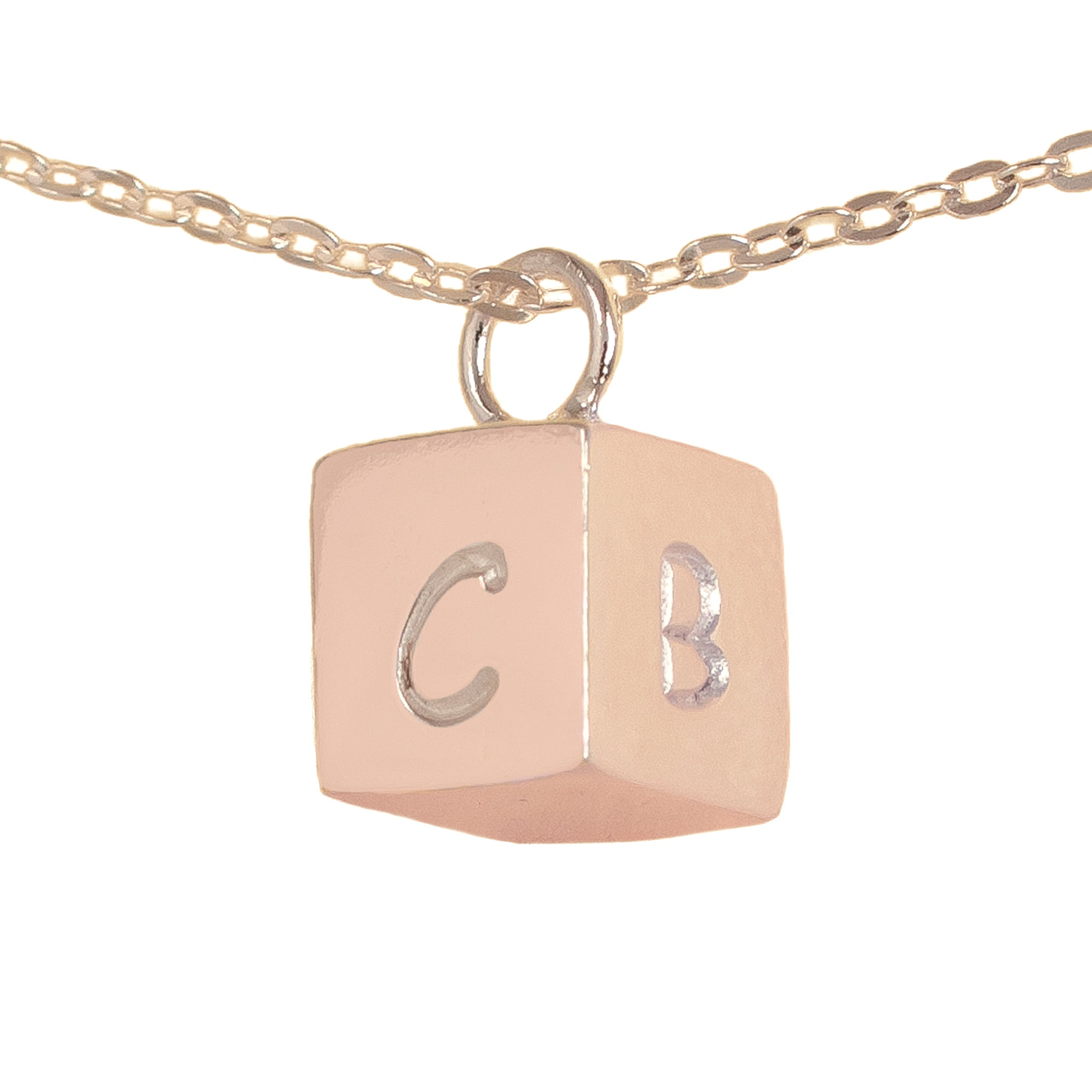 Personalized Cube Pendant