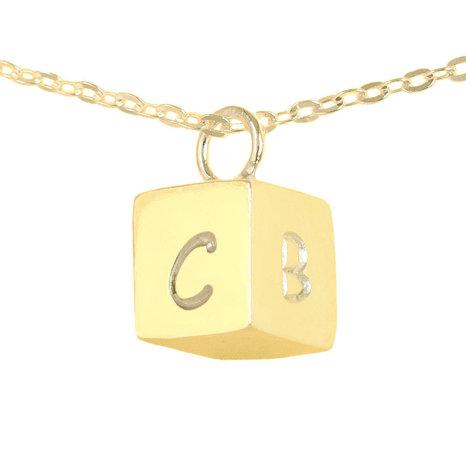 Personalized Cube Pendant