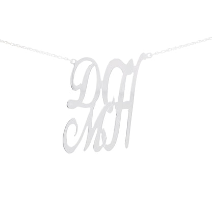 Script Stacked Monogram Necklace