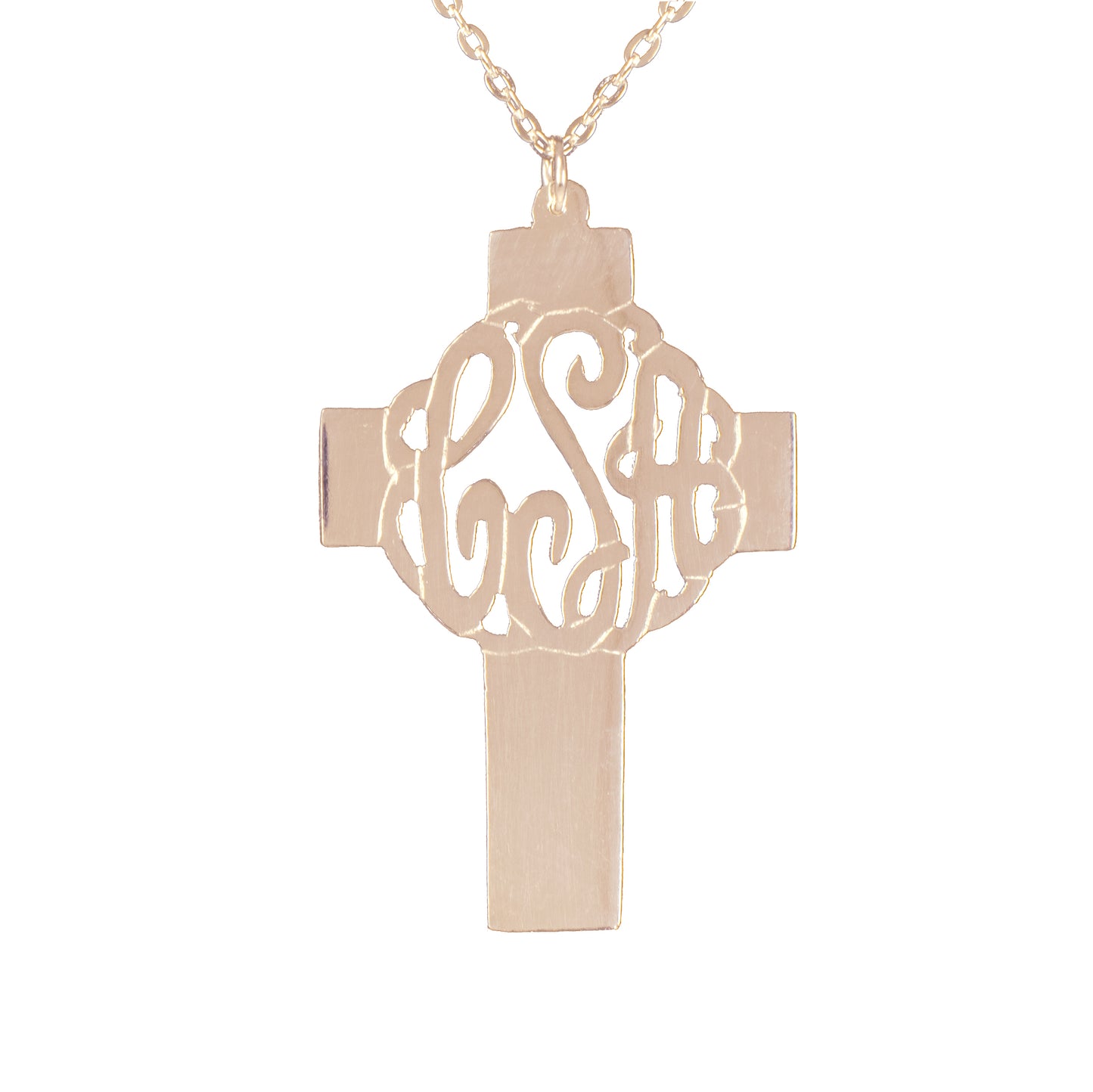 Holy Cross Monogram Necklace