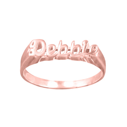 Petite Name Ring with Script Letters