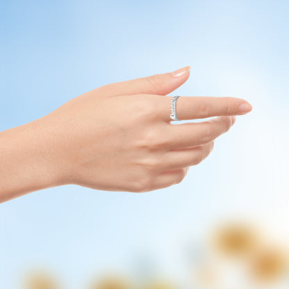 Petite Name Ring with Script Letters
