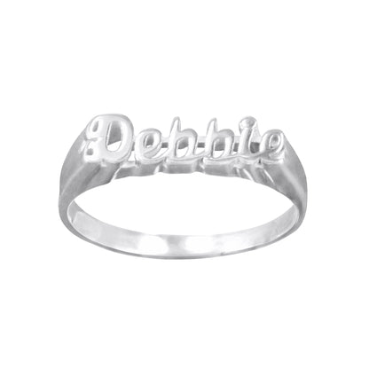 Petite Name Ring with Script Letters
